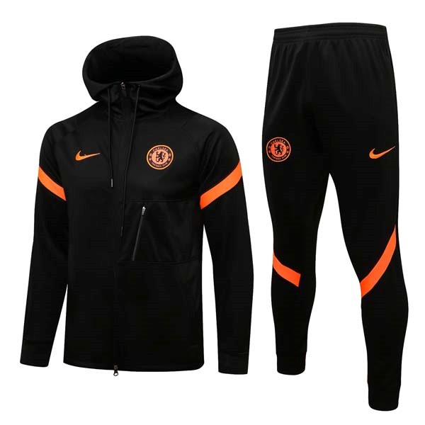 Sweat Shirt Capuche Chelsea 2022 Noir Orange